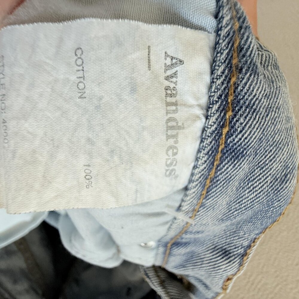 Avandress Jeans Blue Wide Leg Cargo Denim Pants Utility Pockets - Picture 9 of 10
